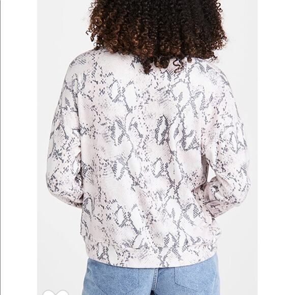 Sundry Python Snake Print Sweater Pullover Sweatshirt Colorful Pink Gray XL NWT - Picture 10 of 13